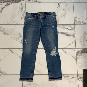 Women's Blue Distressed Jeans